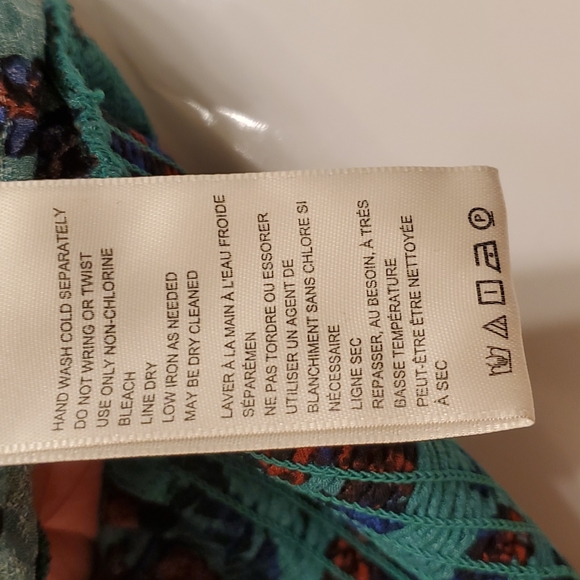 Free People Hilary Print Keyhole Neck Top - Picture 10 of 10